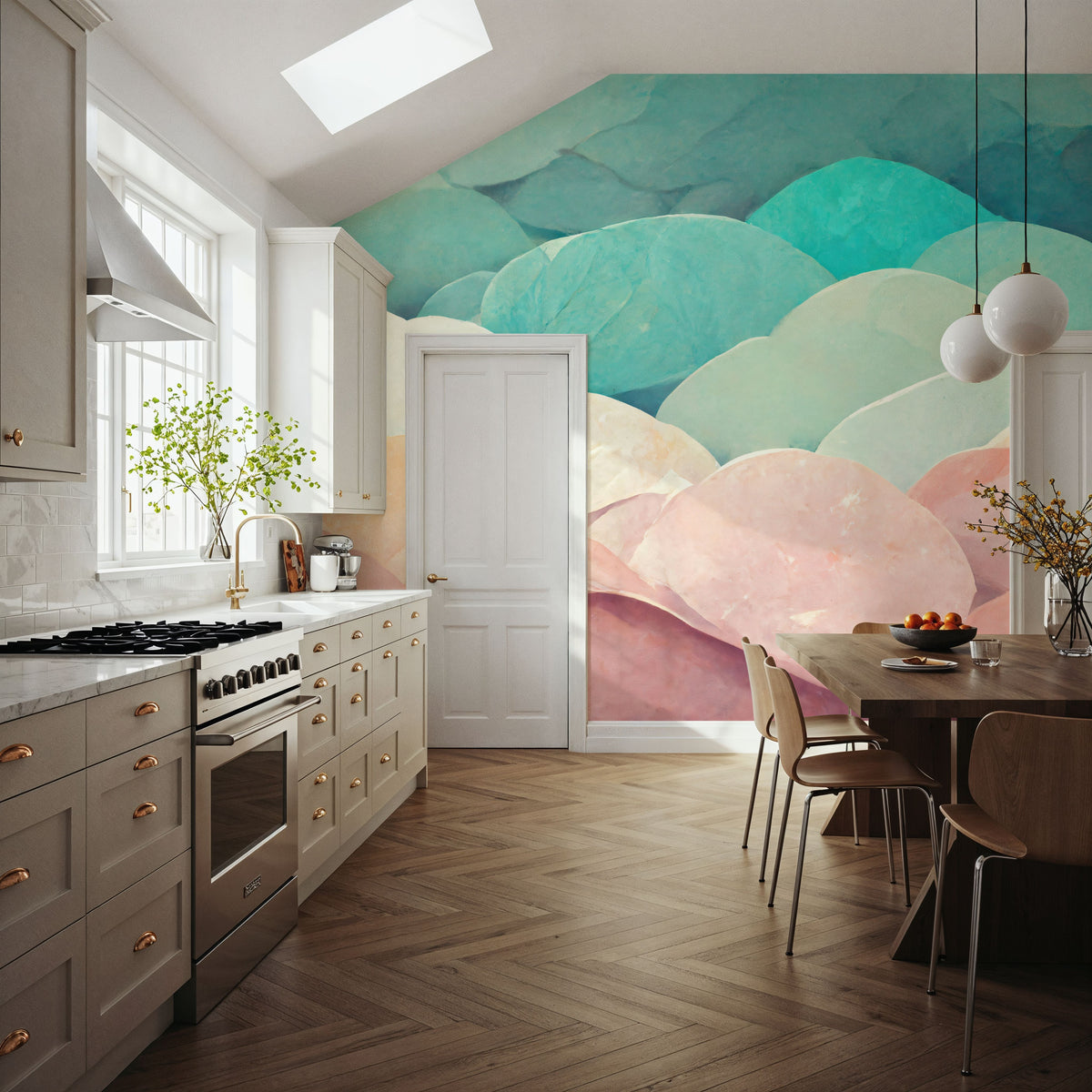 Abstract Petals Mural Wallpaper - room preview 02