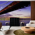 Golden Gate Twilight Mural Wallpaper - room preview 02