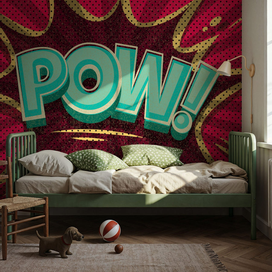 Graffiti Wallpaper Mural – Street Art Wall Mural – Superhero Fight