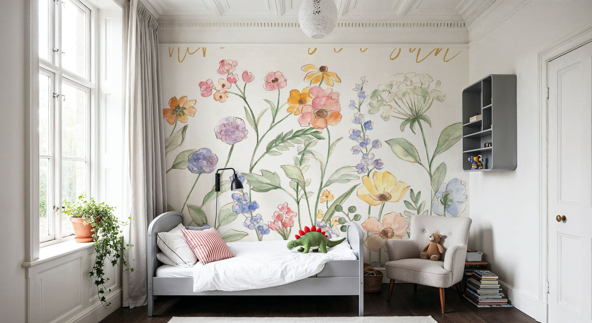 Wild Blooms II Mural Wallpaper - room preview 02