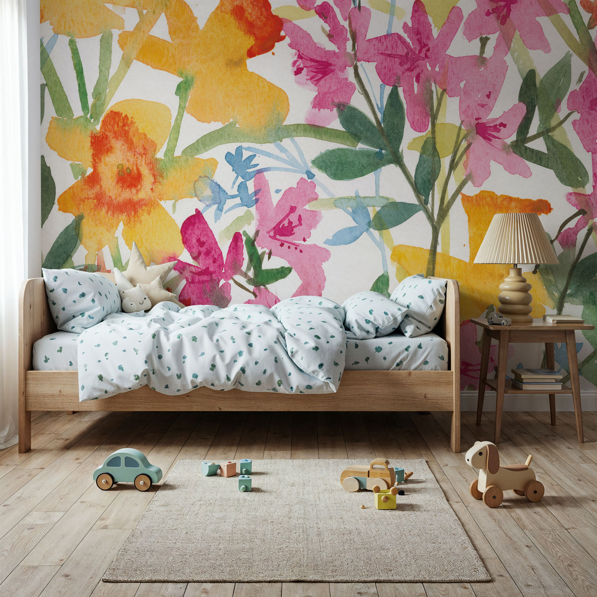 April Flowers Mural Wallpaper - room preview 02