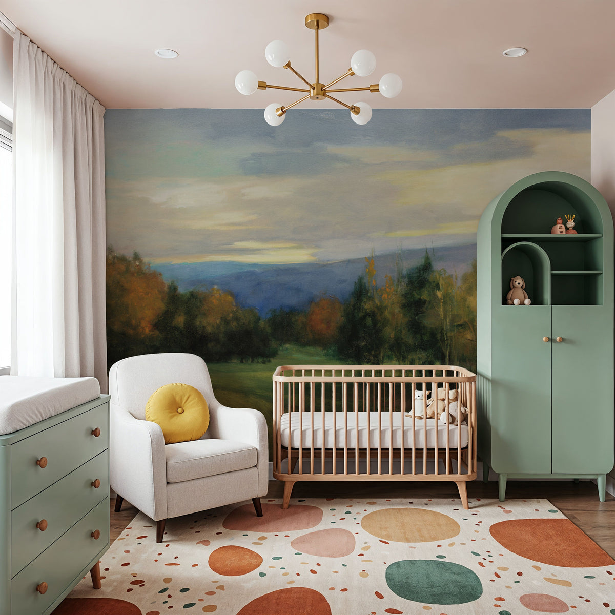 October Meadow Mural Wallpaper - room preview 02