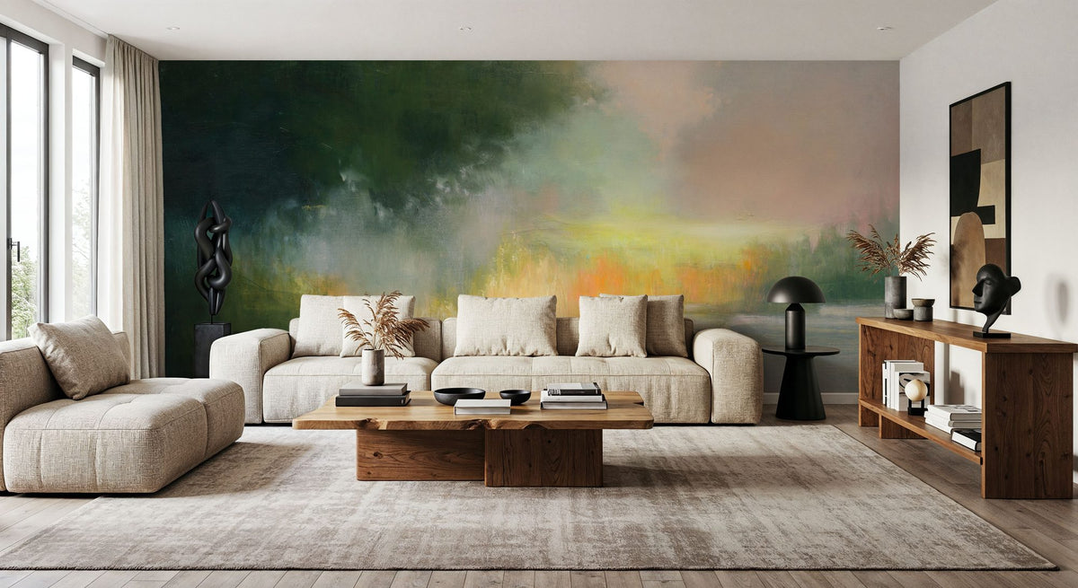 White Oak Pond Mural Wallpaper - room preview 02
