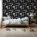 Sky Is the Limit Black Mural Wallpaper - room preview 02