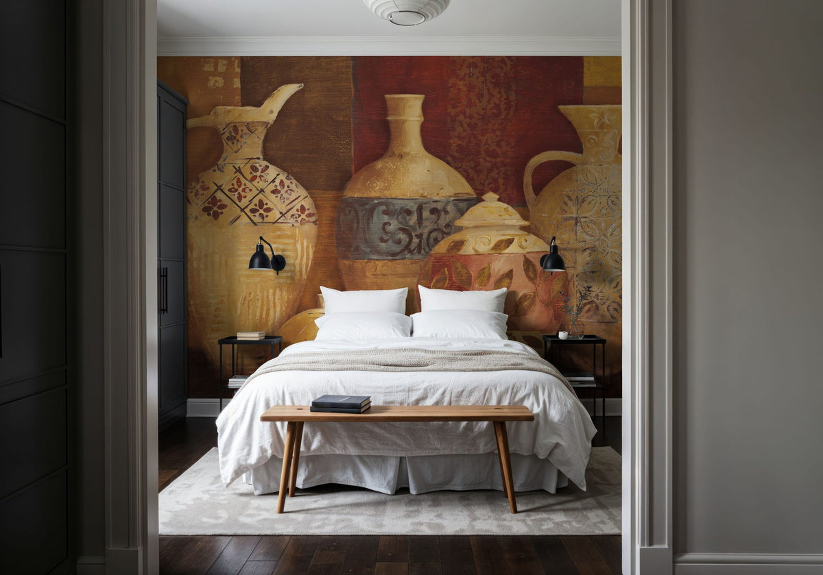 Autumn Urns III Mural Wallpaper - room preview 02