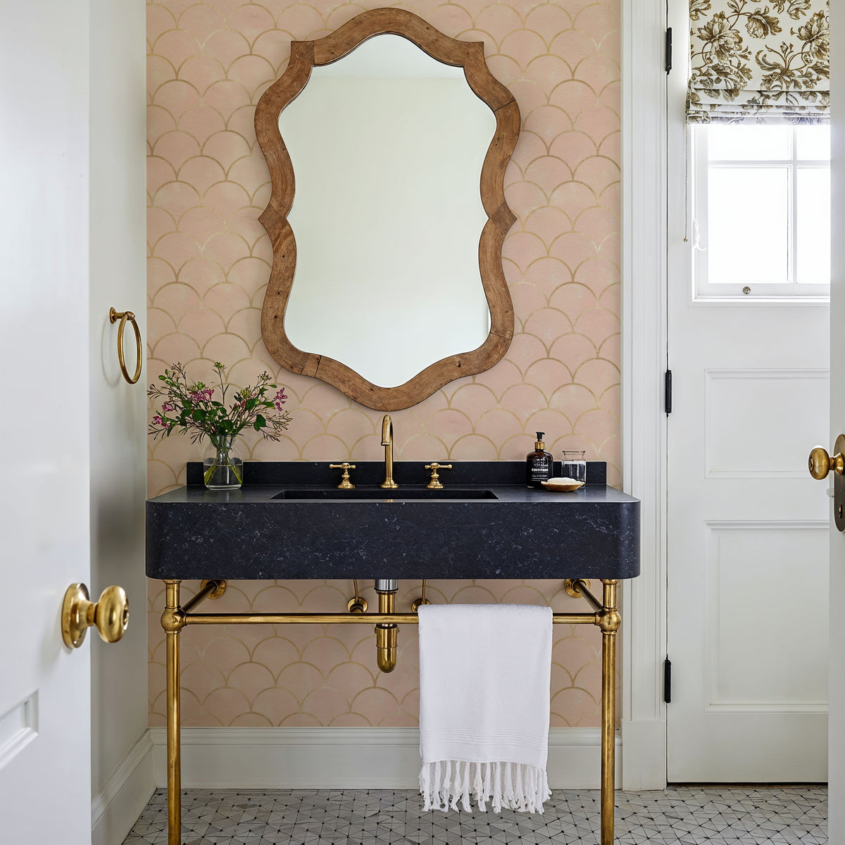 Golden Sacle Pattern Mural Wallpaper - room preview 02