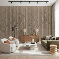Veneer Lines, Mocha Mural Wallpaper - room preview 02
