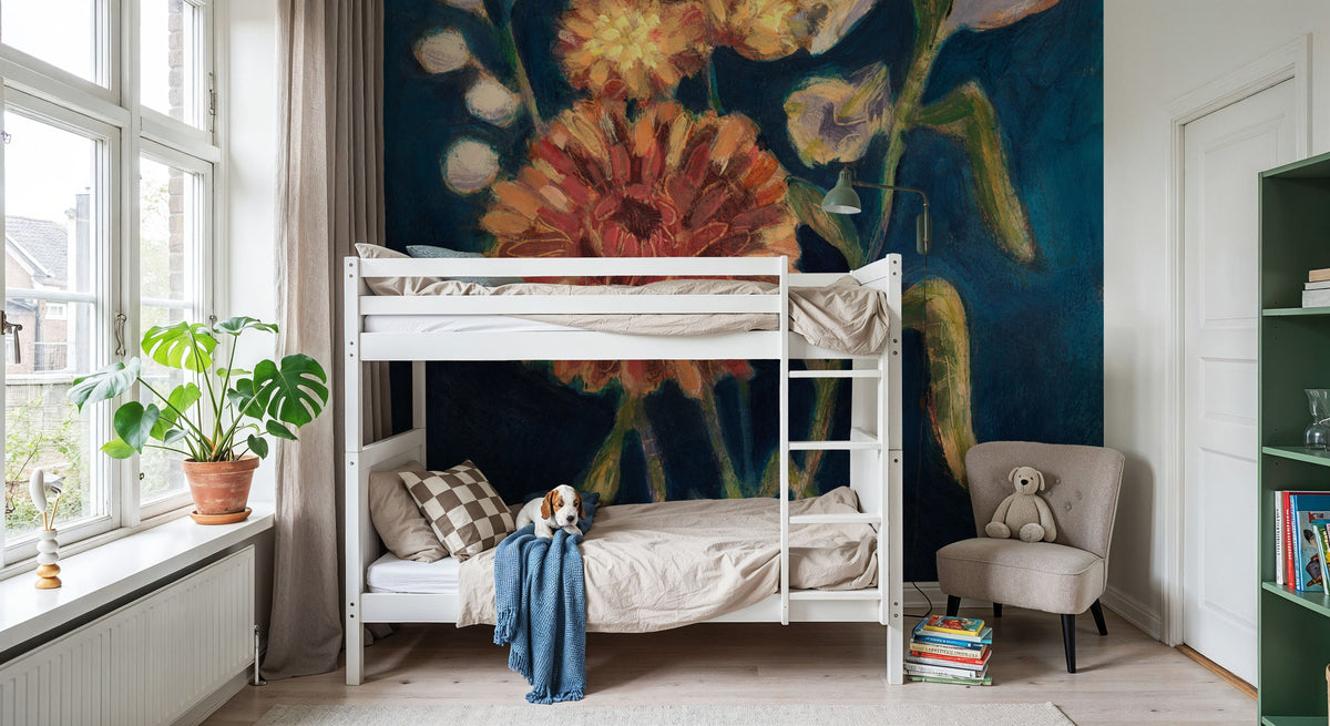 Autumn Blooms V Mural Wallpaper - room preview 02