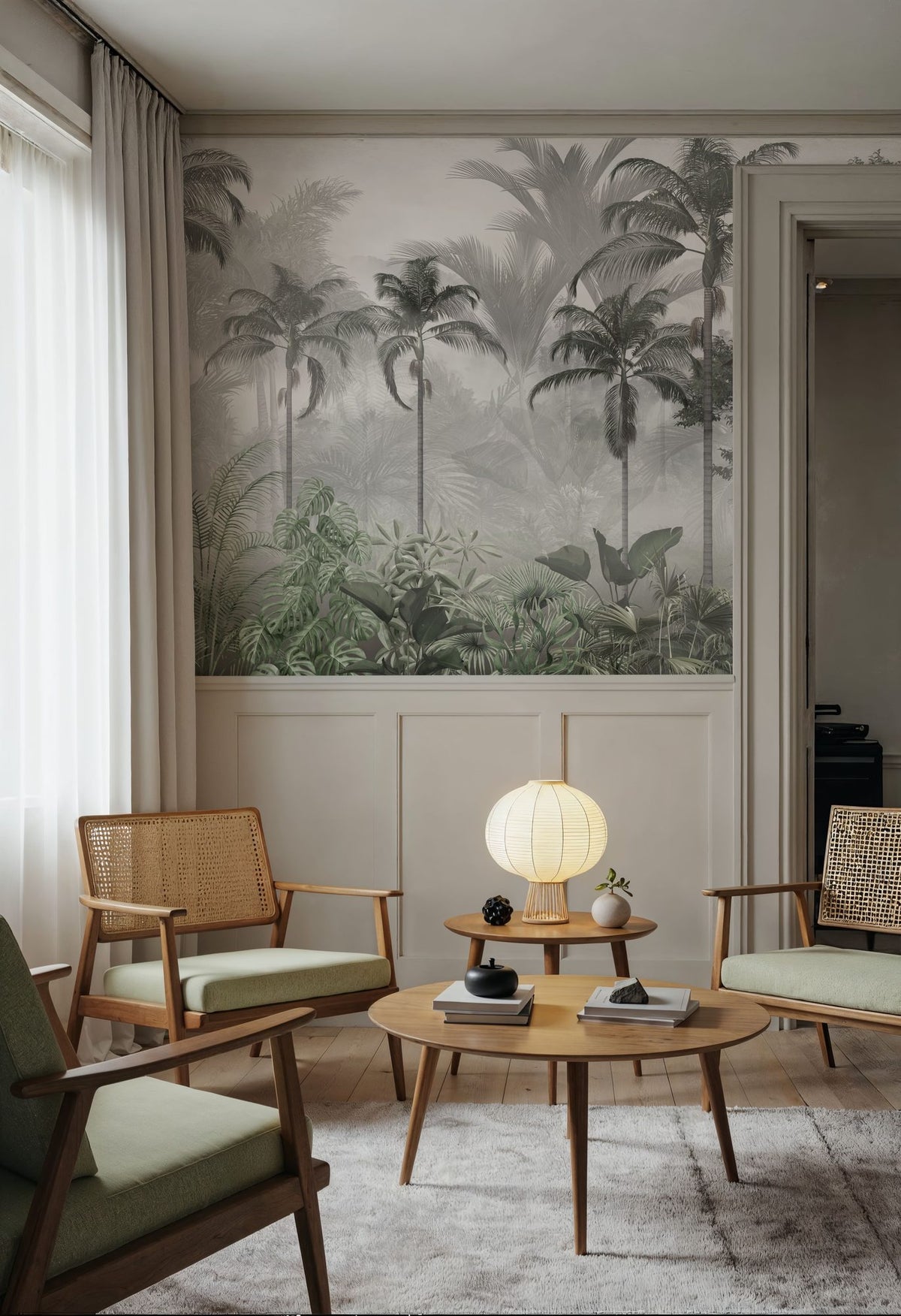 Lush Jungle Mural Wallpaper - room preview 02