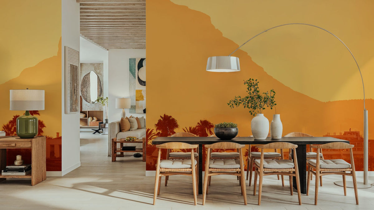 Mediterranean Sunset Mural Wallpaper - room preview 02