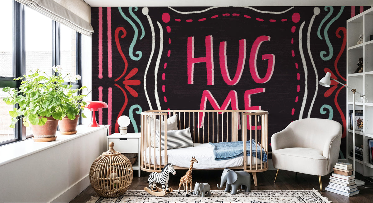 Love Sentiments Hug Me Mural Wallpaper - room preview 02