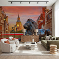 Trafalgar Square Lion Mural Wallpaper - room preview 02