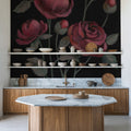 Burgundy Bloom II Mural Wallpaper - room preview 02