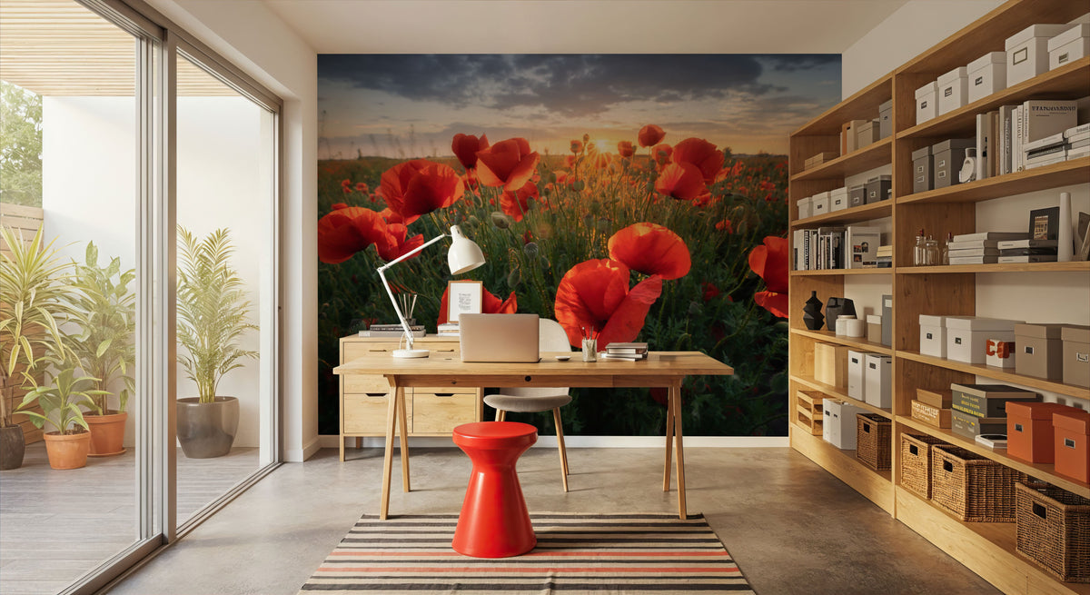 Butterfly Flowers Mural Wallpaper - room preview 02