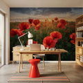 Butterfly Flowers Mural Wallpaper - room preview 02