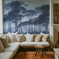 Mediterranean Pine Landscape, Blues Mural Wallpaper - room preview 02