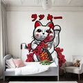 Neko Cat Mural Wallpaper - room preview 02