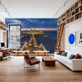 Sellin Pier At Night Panorama Mural Wallpaper - room preview 02