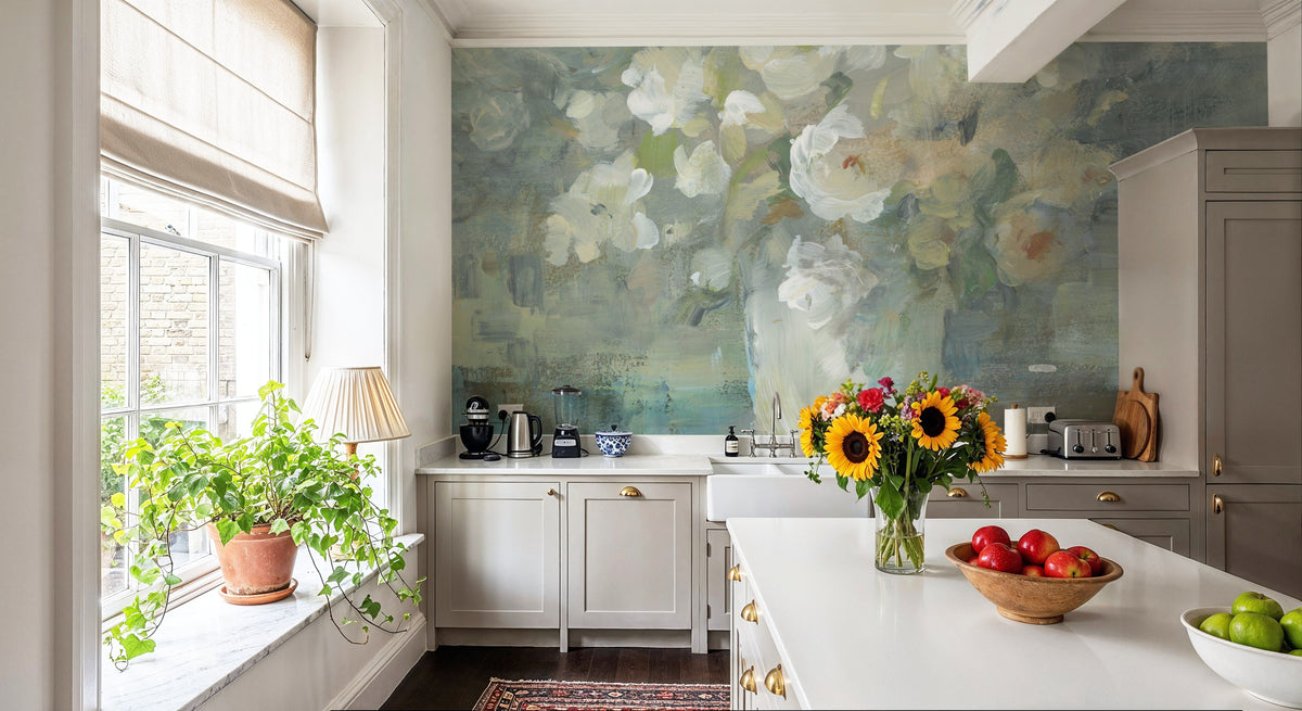 Floral Memory Mural Wallpaper - room preview 02