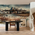Starry Mountain Night Mural Wallpaper - room preview 02