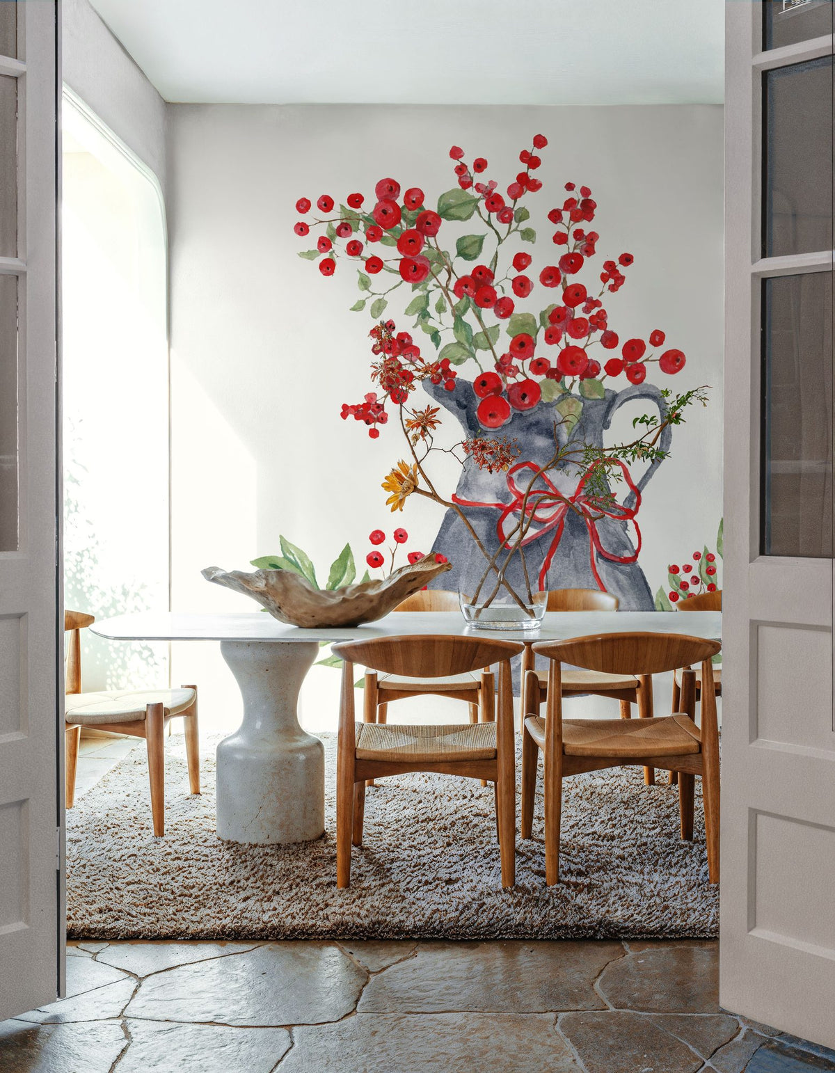 Winterberry Tidings IV Mural Wallpaper - room preview 02