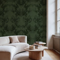 Flower Bridges Green Mural Wallpaper - room preview 02
