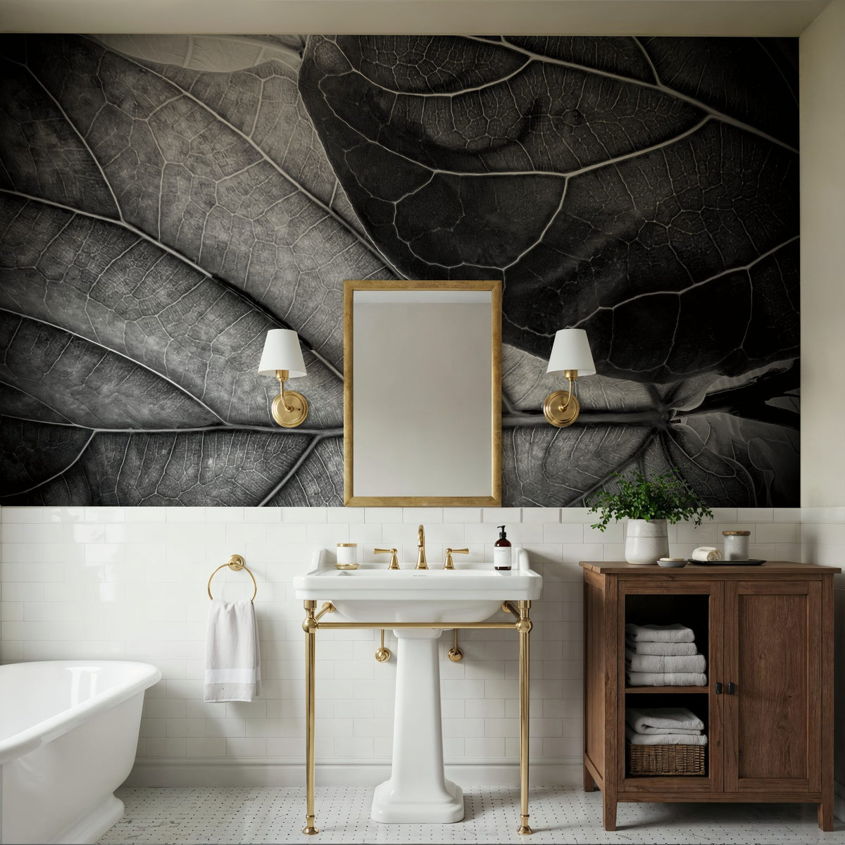 Sunlit Leaf II Mural Wallpaper - room preview 02