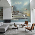 Greetings From Belle Island Mural Wallpaper - room preview 02