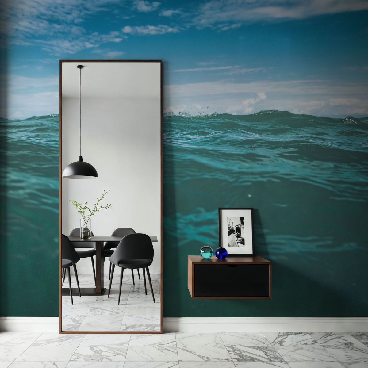 Free in the Ocean Mural Wallpaper - room preview 02