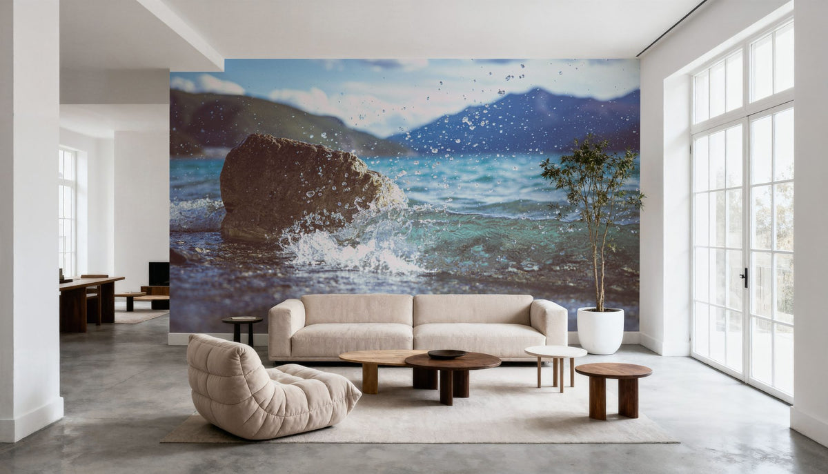 Glacial Lake Summer Mural Wallpaper - room preview 02