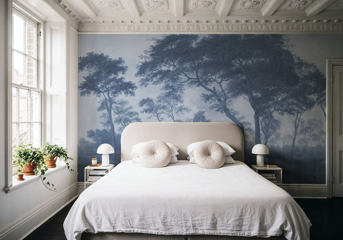 Woodland Brook, Blues Mural Wallpaper - room preview 02