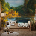 Autumn River Mural Wallpaper - room preview 02