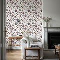 Orange and Purple Garden Mural Wallpaper - room preview 02