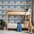 The Key to the Forest, Blue Mural Wallpaper - room preview 02