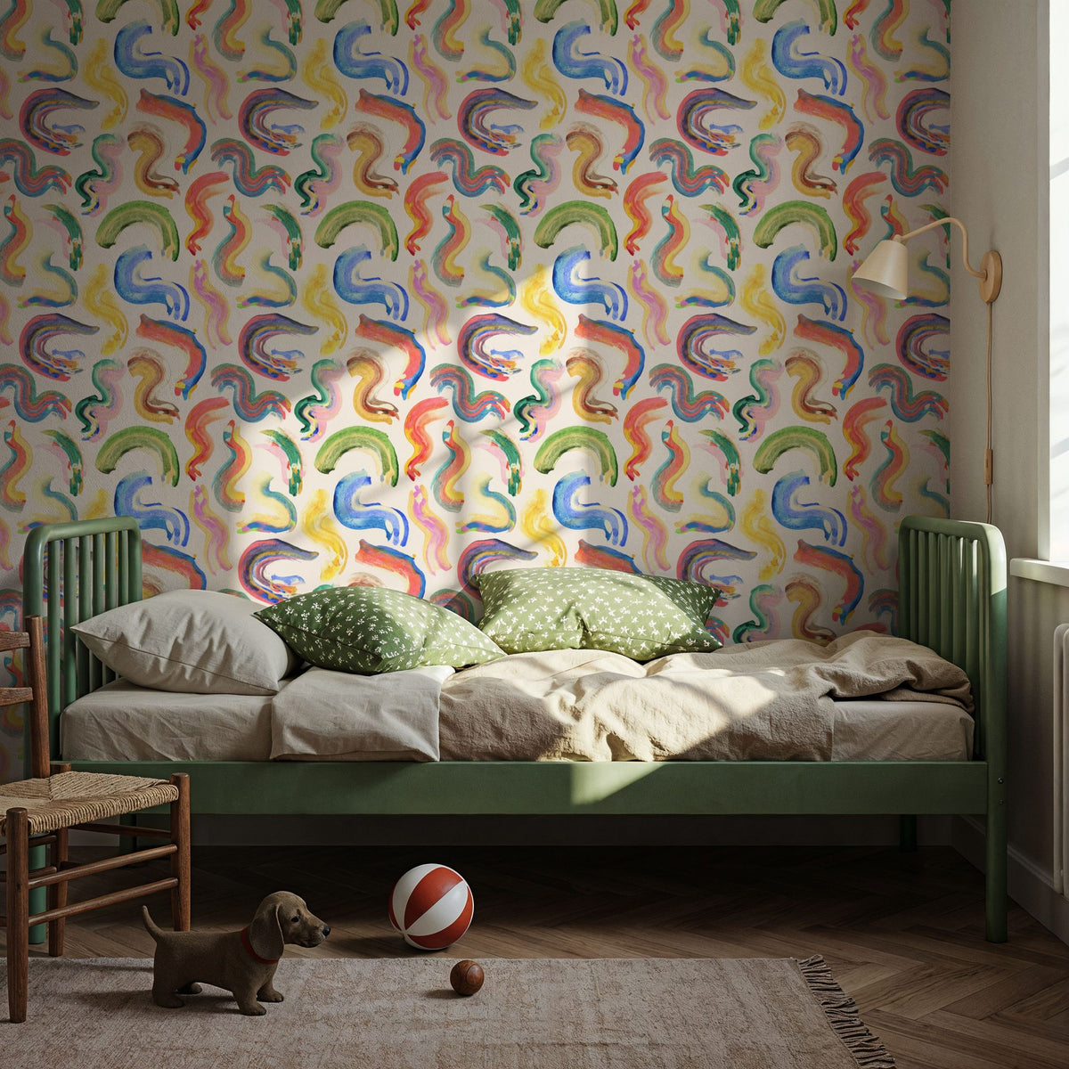 Twisted Rainbows Mural Wallpaper - room preview 02