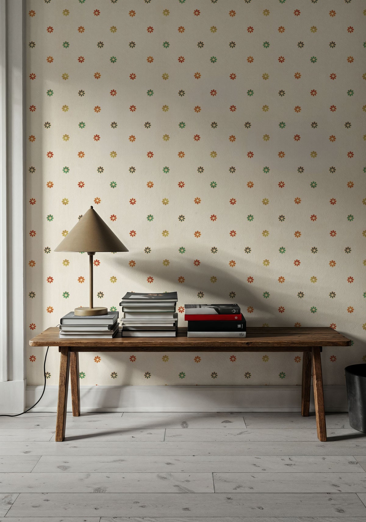 Folk Flowers Mural Wallpaper - room preview 02