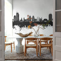 Minsk Belarus Skyline Black & White Mural Wallpaper - room preview 02