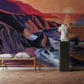 Sunset on the Sandy Dune Mural Wallpaper - room preview 02