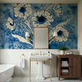 Batik Flowers Mural Wallpaper - room preview 02