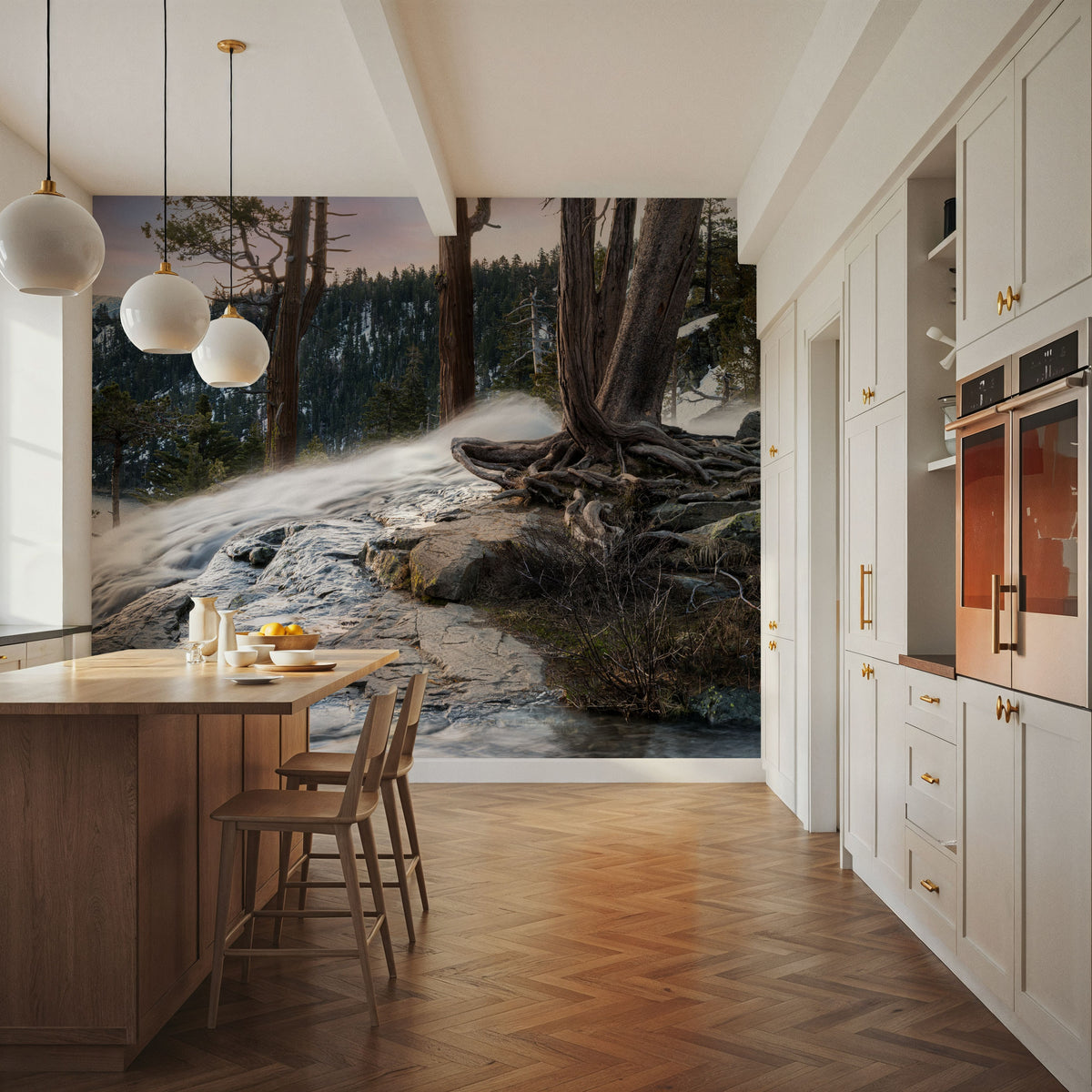 Lower Eagle Falls Mural Wallpaper - room preview 02