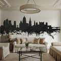 Nottingham England Skyline Black & White Mural Wallpaper - room preview 02