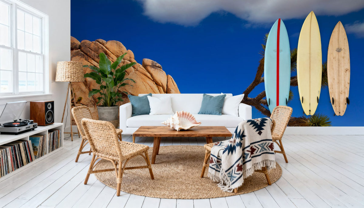 Joshua Tree Blue II Mural Wallpaper - room preview 02