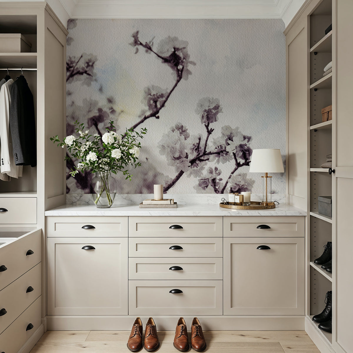 Subtle Blossom Mural Wallpaper - room preview 02