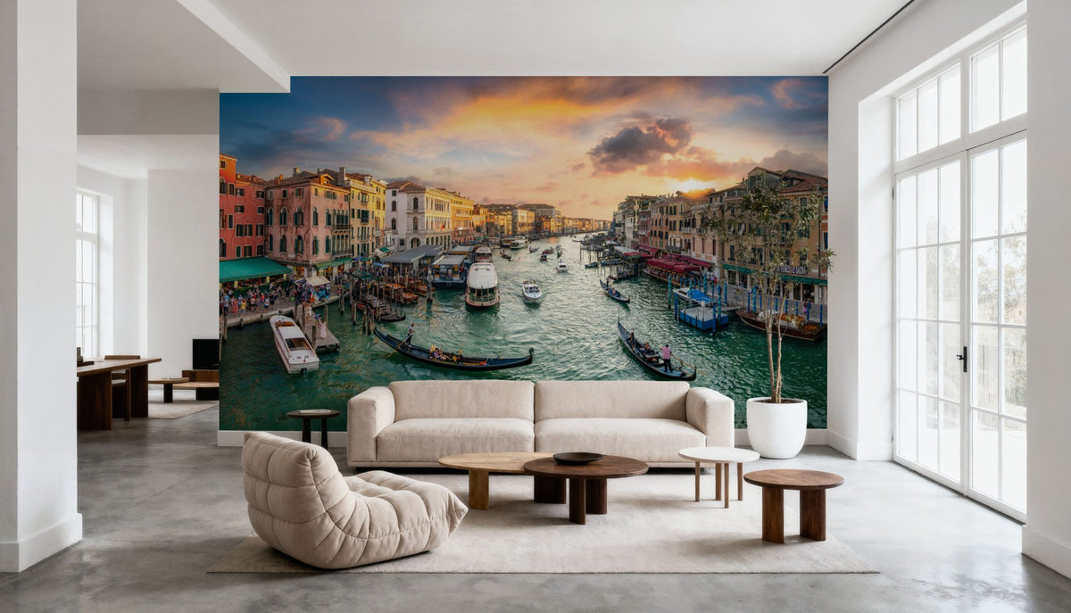Grand Canal Sunset Mural Wallpaper - room preview 02