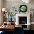 Iris Field Greenish Mural Wallpaper - room preview 02