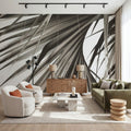 Sepia Palm Mural Wallpaper - room preview 02