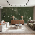 Leaf Lines II Mural Wallpaper - room preview 02