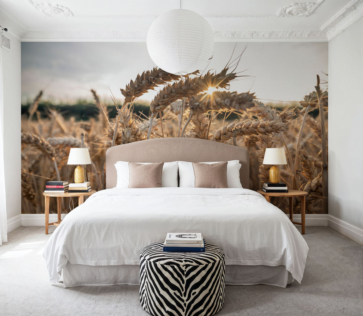 Sunlit Harvest Mural Wallpaper - room preview 02