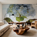Blue Hydrangea Mural Wallpaper - room preview 02