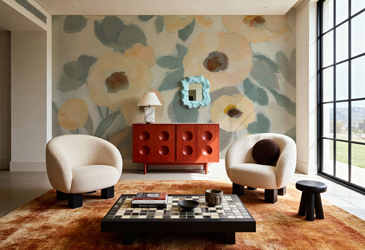 Breezy Flowers II Mural Wallpaper - room preview 02